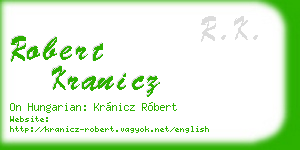 robert kranicz business card